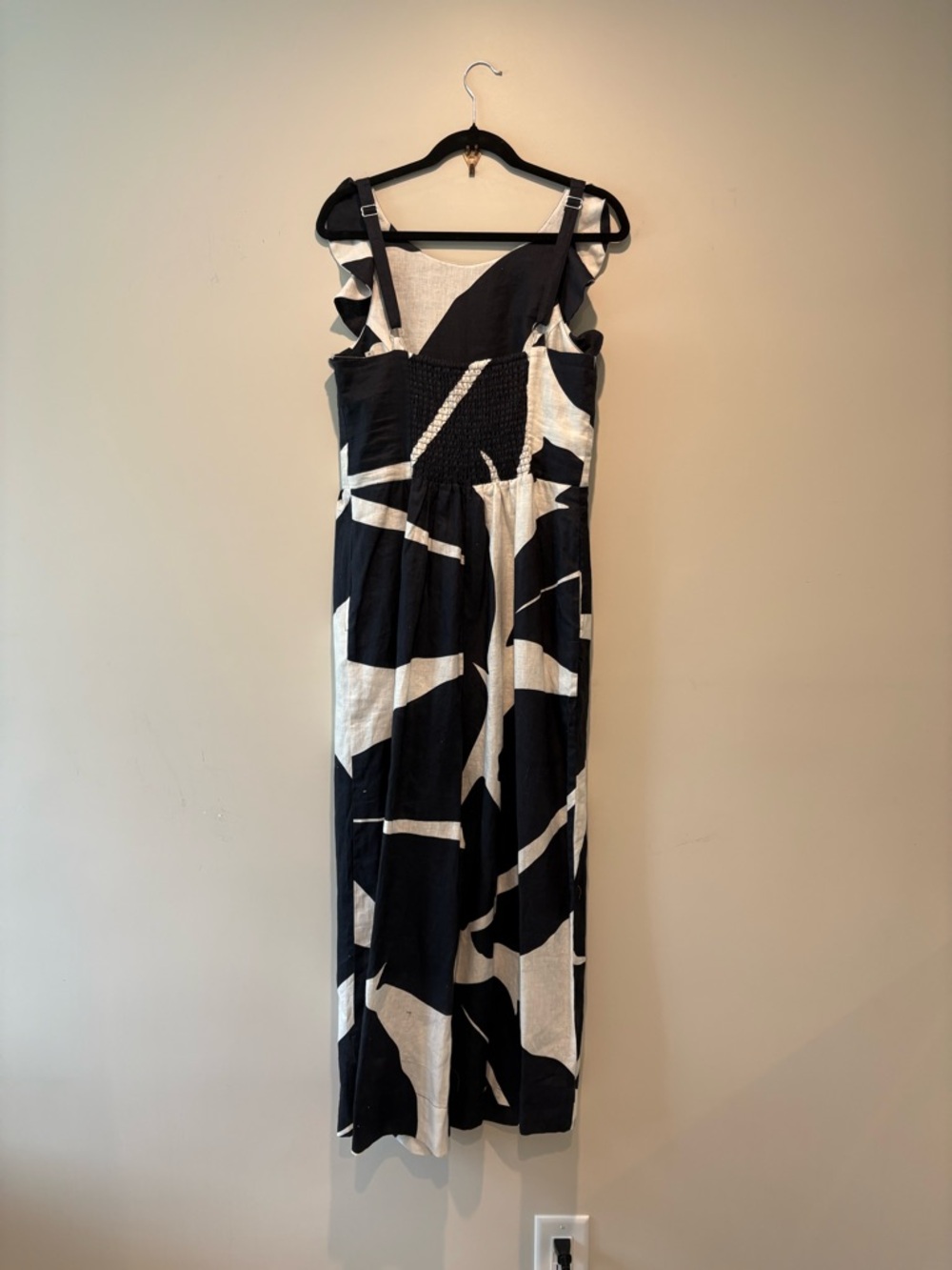 THE ODELLS Ruffle Trim 100% Linen Jumpsuit - Picture 4 of 7